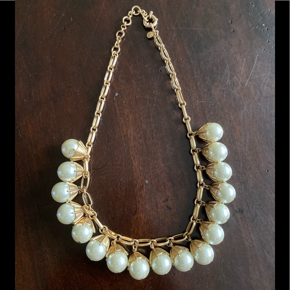 J. Crew Gold and Pearl Statement Necklace - Picture 3 of 6